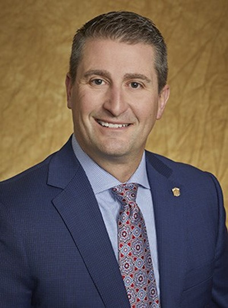 Gov. Eric Holcomb appointed Mark Hardwick, executive vice president, COO and CFO of First Merchants Corporation, Dec. 16, 2019, to Ball State's Board of Trustees. Hardwick is a Ball State alumnus with a bachelors degree in accounting and a masters degree business administration. First Merchants Corporation, Photo Courtesy