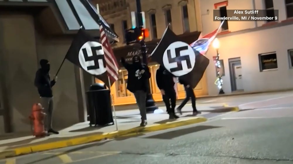 Neo-Nazi Marchers protest in Ohio