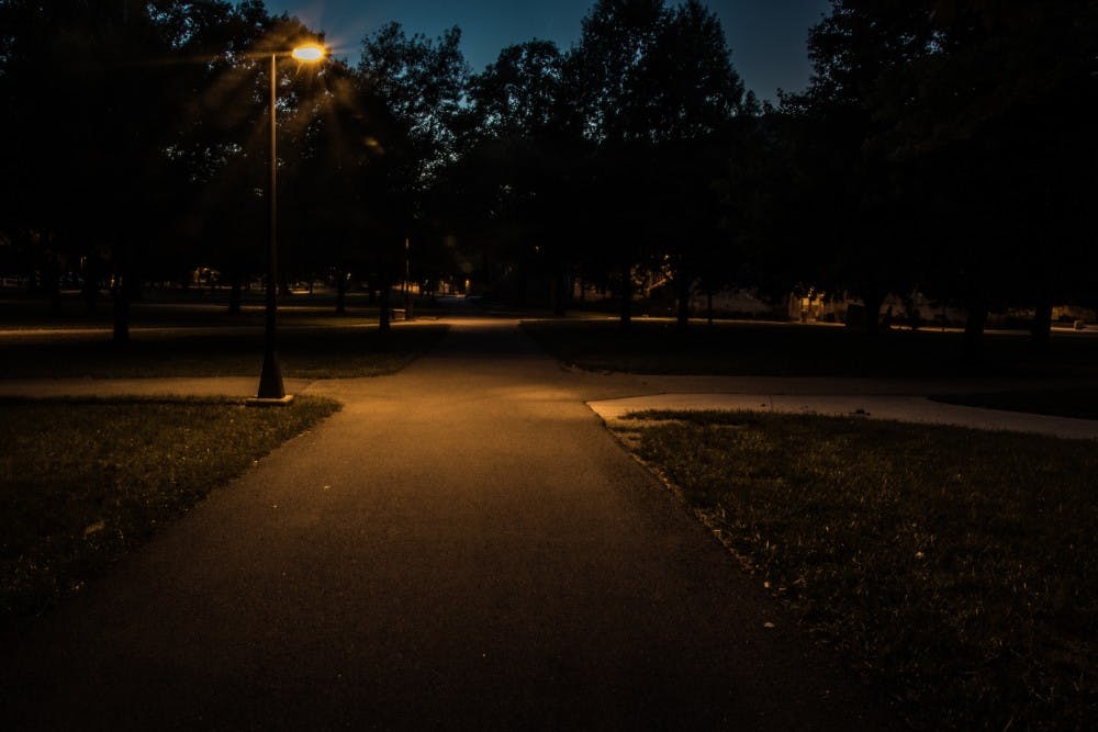 <p>Students have complained about the lack of lighting on campus, reporting that lights have been turning off during nighttime hours and only turning on when someone walks by.&nbsp;The campus has between 1,400 and 1,500 street lights spread through out campus, but students feel it is still "not safe."&nbsp;<em style="font-size: 14px;">Reagan Allen // DN</em></p>