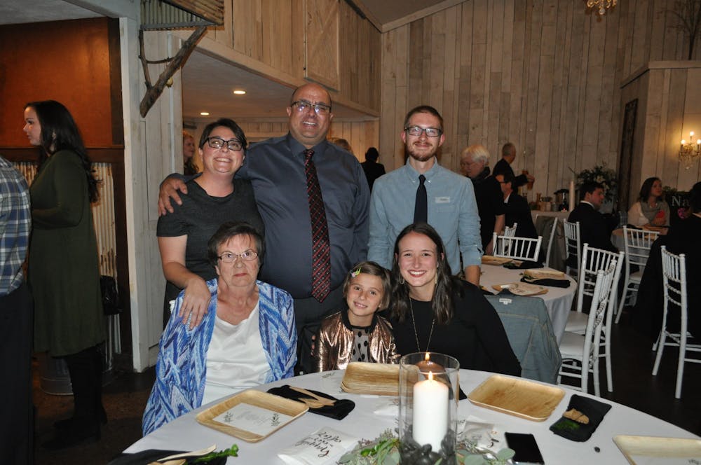 Mike Stetzel, back middle, poses with his family at his cousin's wedding Oct. 9, 2018. This photo was taken after Stetzel had already had his new kidney for almost 3 years. Mike Stetzel, Photo Provided. 