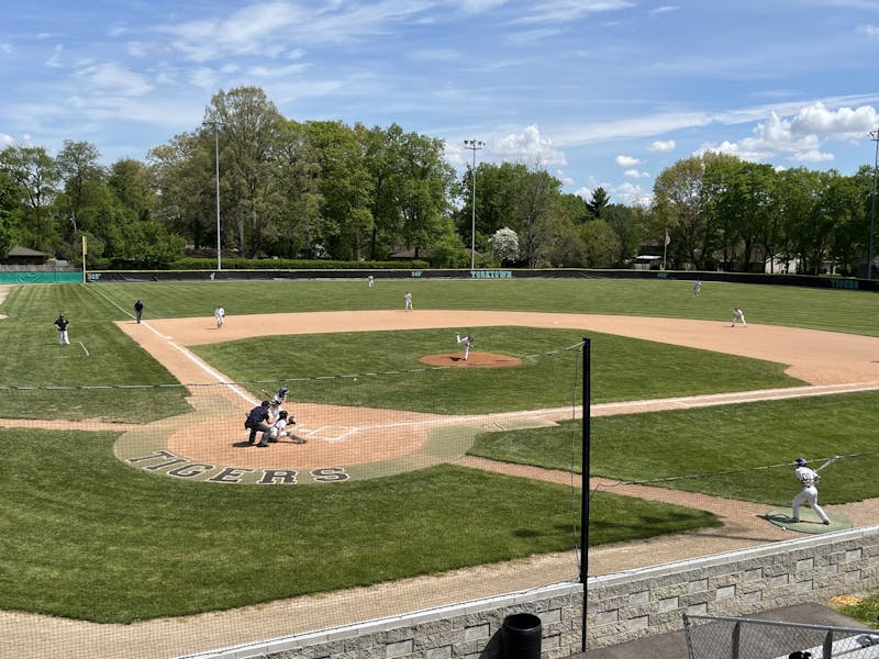 The Delta Eagles and Daleville Broncos square off in their semifinal matchup in the Delaware County Baseball Tournament May 14, 2022 in Yorktown, Indiana. The Eagles were victorious over the Broncos 9-2. Kyle Smedley/DN