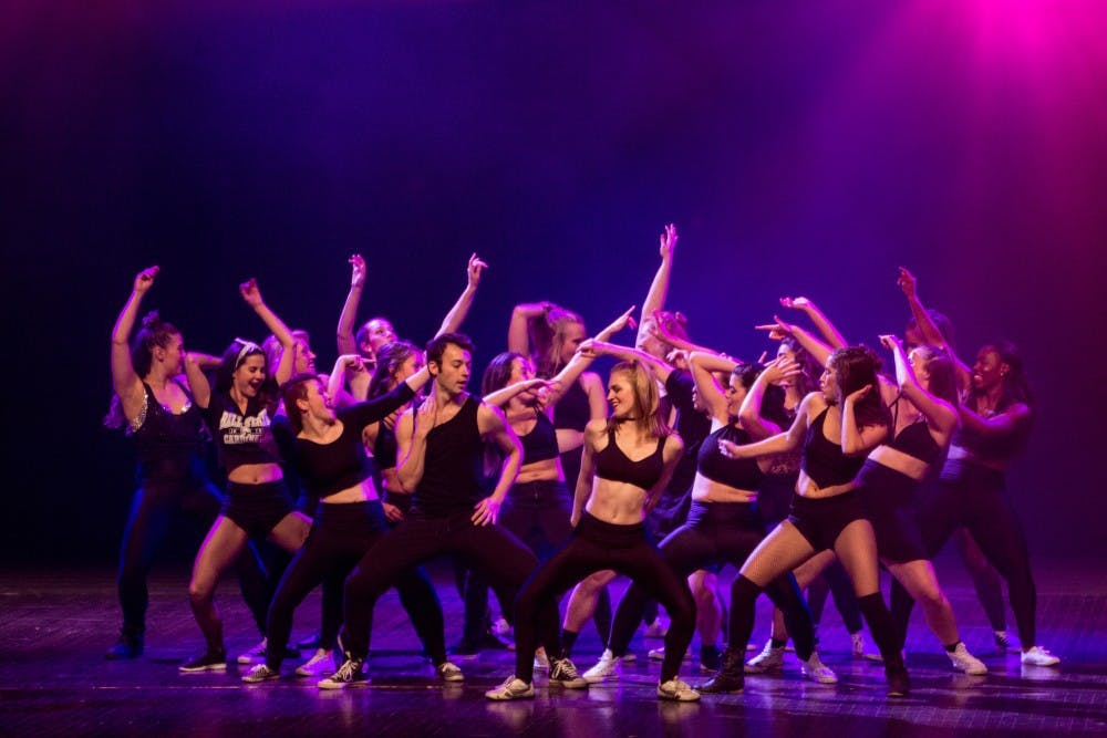 Members of the Ball State Dance Team performed in the first show of Air Jam on Oct. 20 at 7 p.m. Grace Ramey // DN
