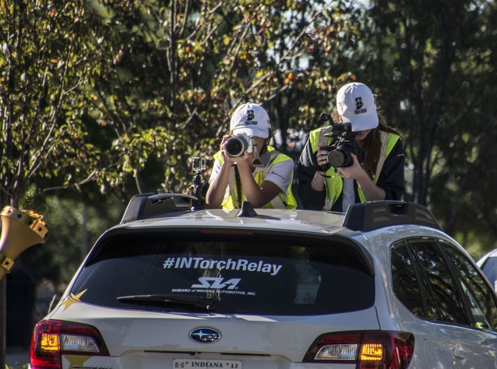 The Indiana Bicentennial Torch Relay came through Ball State University's campus on Sept. 27. Samantha Brammer // DN