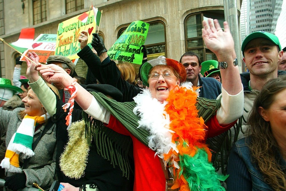 Paradegoers and participants celebrate the 244 annual St. Patrick