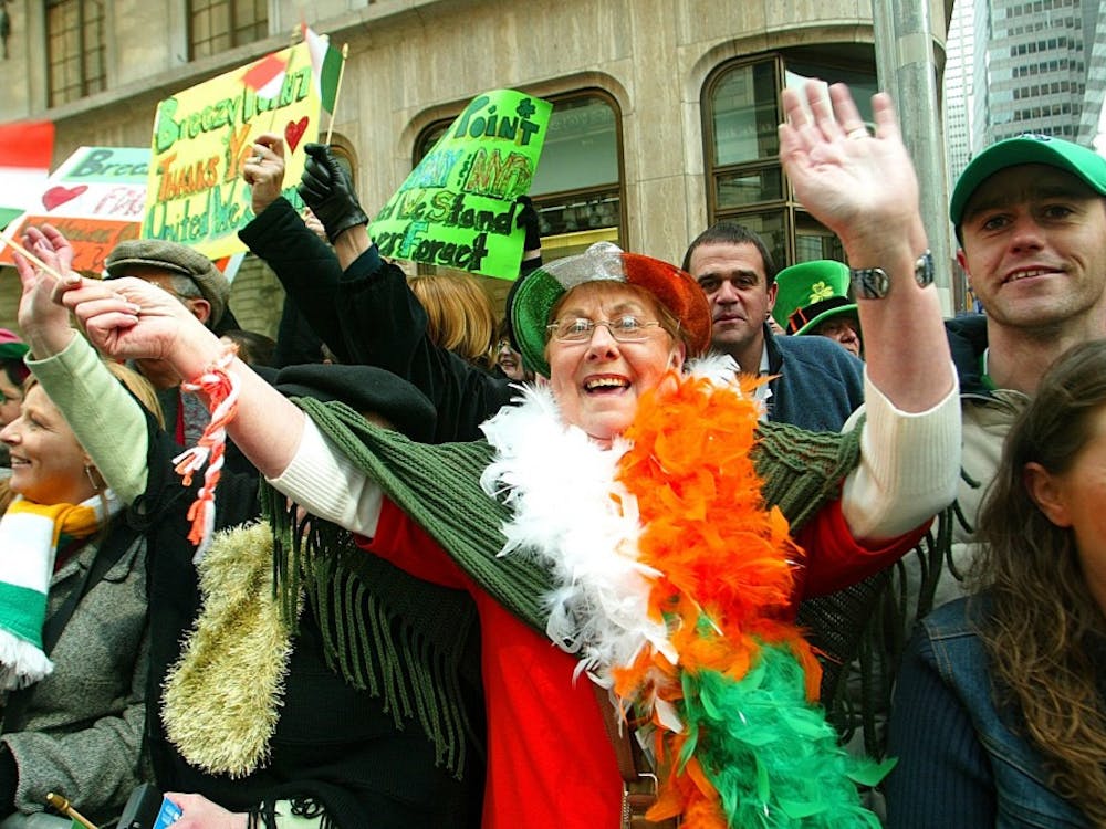 Paradegoers and participants celebrate the 244 annual St. Patrick