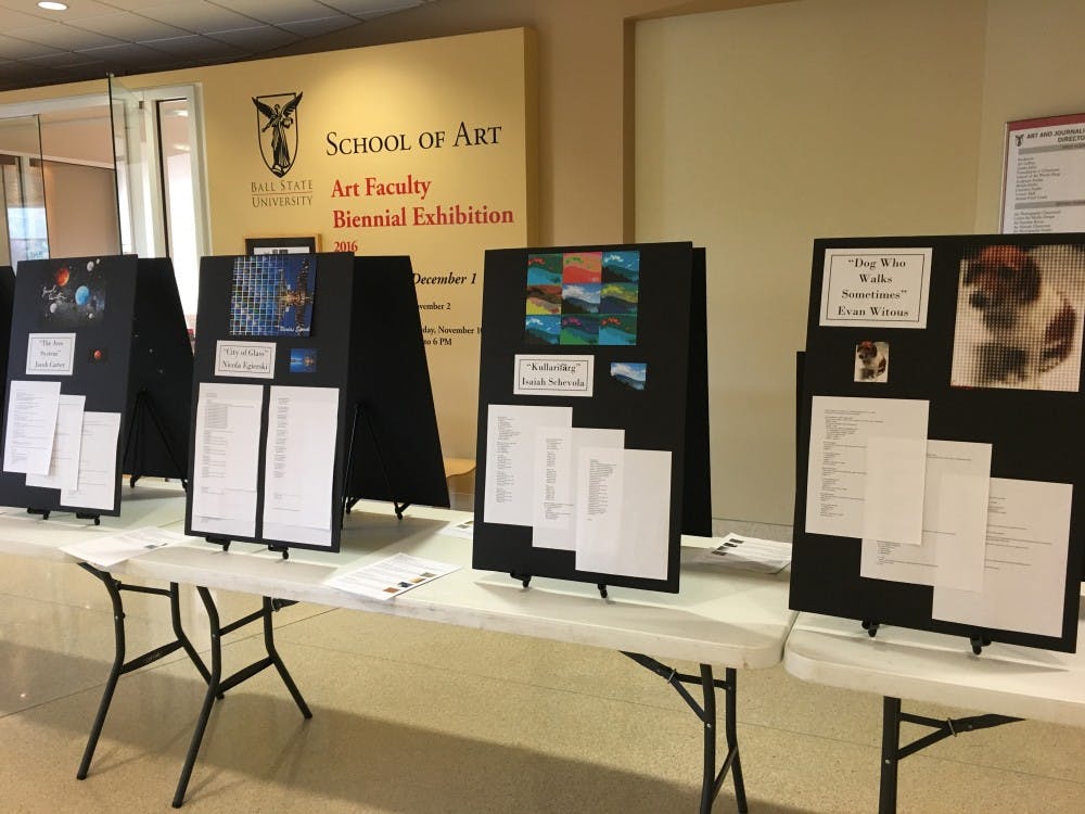 Students from a&nbsp;Ball State computer science class showed off their artwork in the Atrium Nov. 4. The students used coding to manipulate an image's individual pixels using the programming language&nbsp;Python instead of Photoshop or other photo editing software. Michelle Kaufman // DN