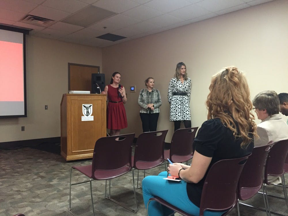 The final brand refresh session to create a more modern and consistent brand was held Thursday. The discussion focused on the new proposed brand elements for Ball State. DN PHOTO MARGO MORTON