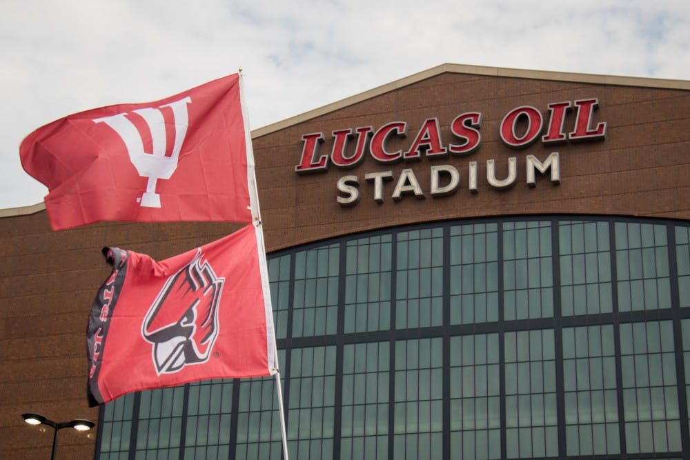 Indiana University played Ball State University Aug. 31, 2019 at Lucas Oil Stadium in Indianapolis for their football season opener. After a strong first half IU defeated the Cardinals 34-24. Eric Pritchett, DN