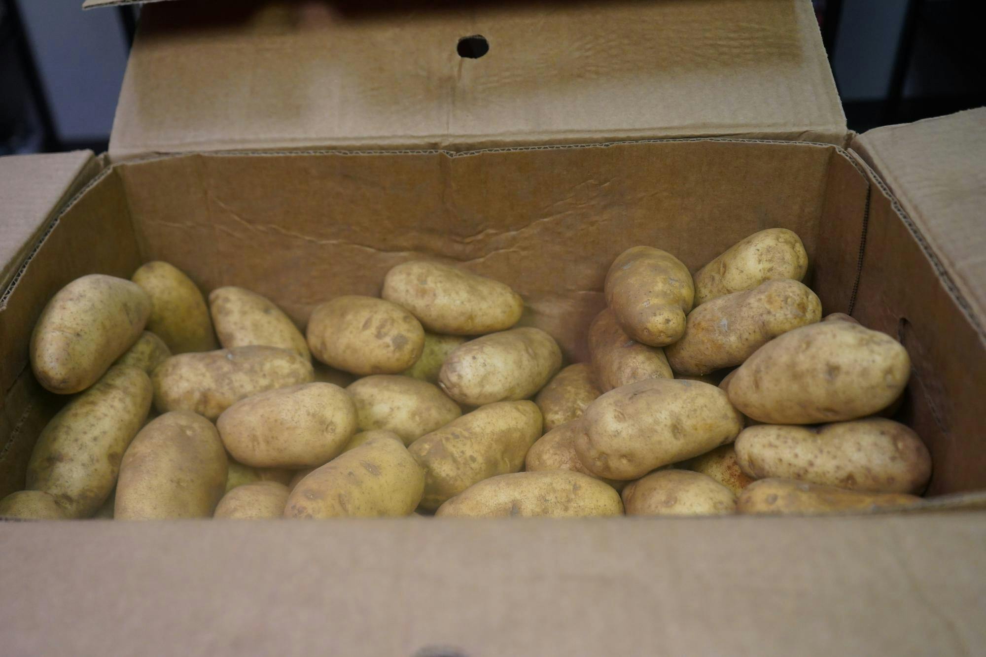 Assistant Director of Student Life for Service Opportunities, Elijah Arns, is in charge of Cardinal Kitchen. Cardinal Kitchen is a student organization through Student Voluntary Services that serves all students on and off campus. It includes a free food pantry for the purpose of fighting food insecurity. They are open three times a week on Tuesdays, Wednesdays, and Thursdays and located in L.A Pittenger Student Center room 152. (Photo by Quinn Palilonis, Cardinal Media)