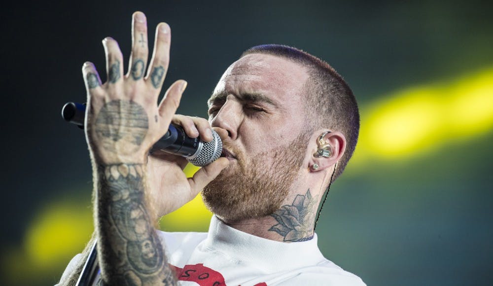 <p>Malcolm James McCormick, AKA Mac Miller, onstage at the Coachella Music and Arts Festival in Indio, Calif., on April 14, 2017. Miller was found dead inside his LA home Friday, Sept. 7, 2018. TNS Photo</p>