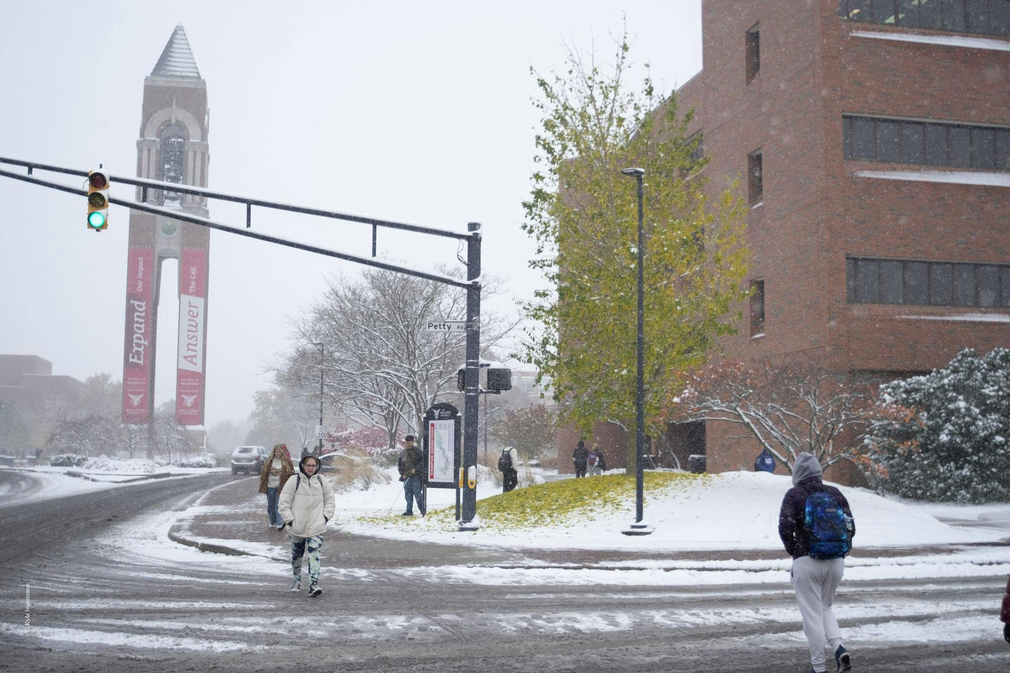 Ball State University after the first snow Nov. 10 in Muncie, Ind. Kyle Ingermann, DN