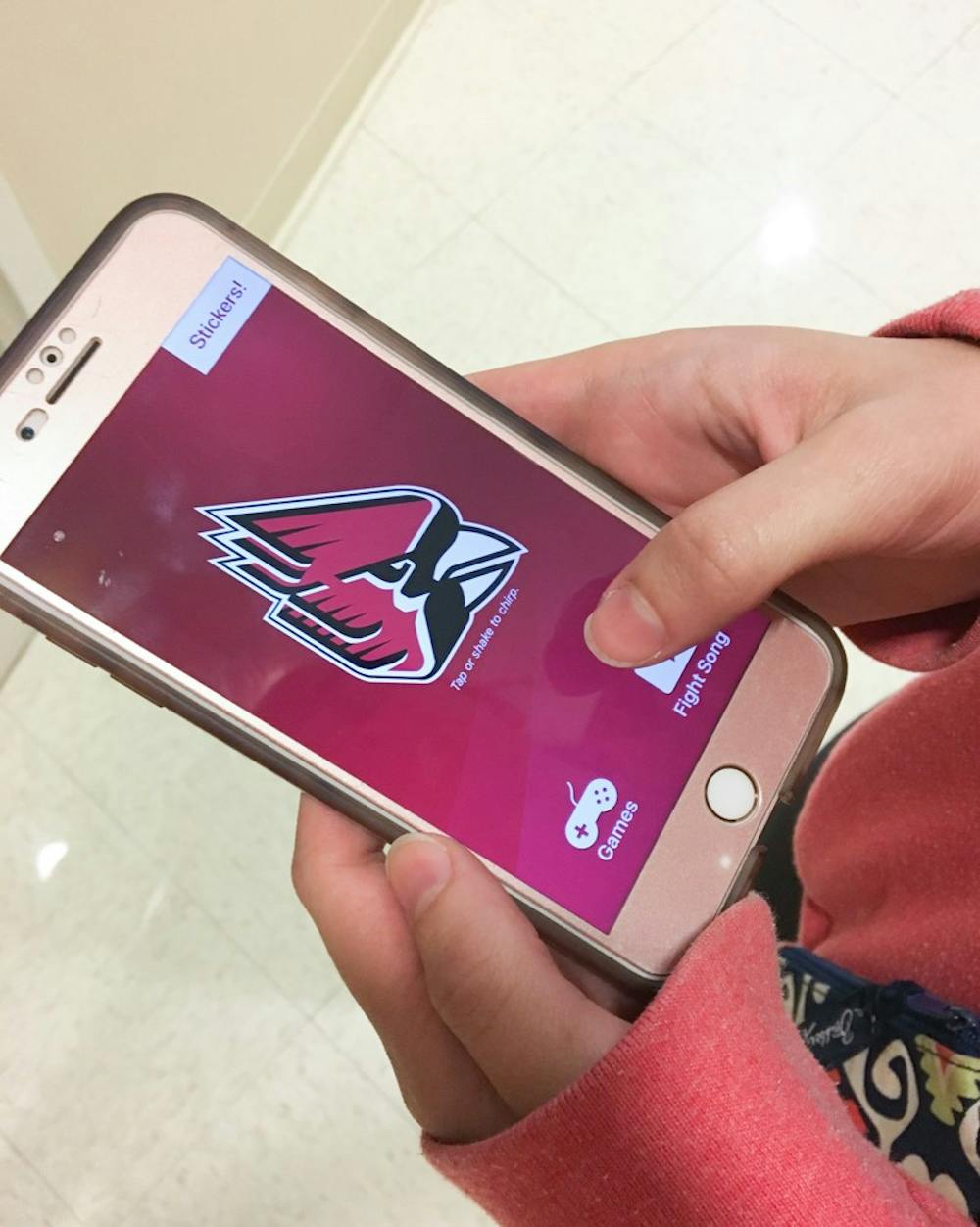 The new Chirper app, which chirps like a cardinal, has become popular on Ball State's campus. Michaela Kelley, DN