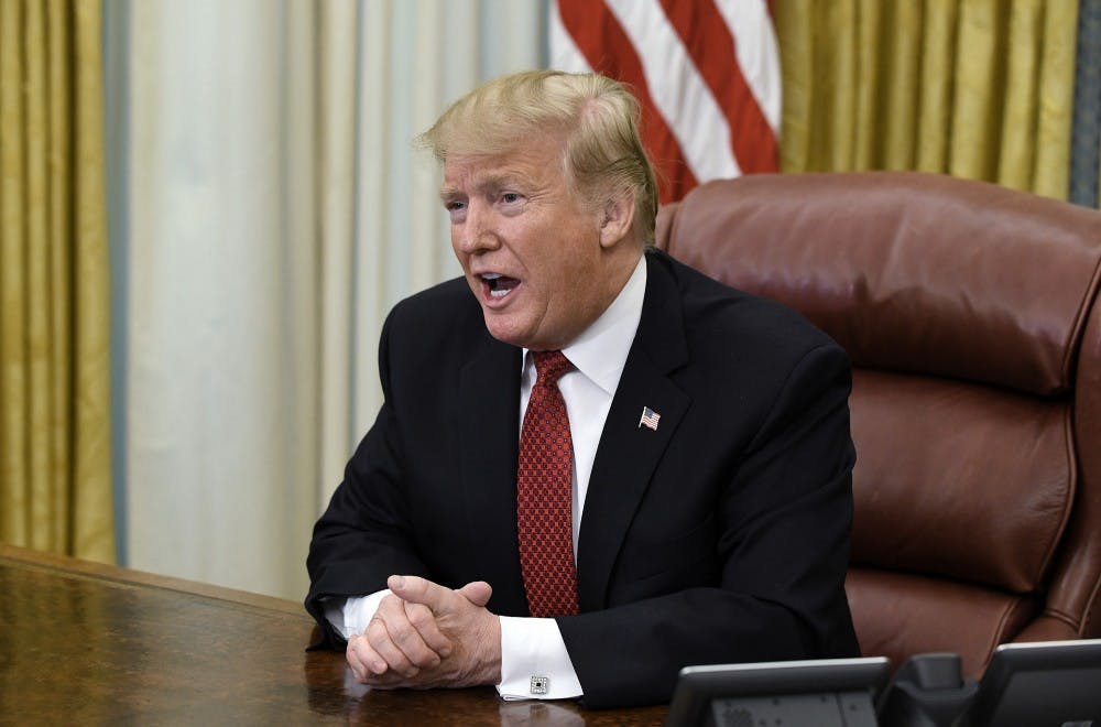 President Donald Trump's overall approval rating dropped to 36 percent as of Jan. 23 according to a CBS News poll. Sixty percent of those polled also said the partial government shutdown caused serious problems for the country. (Olivier DoulieryAbaca Press/TNS)
