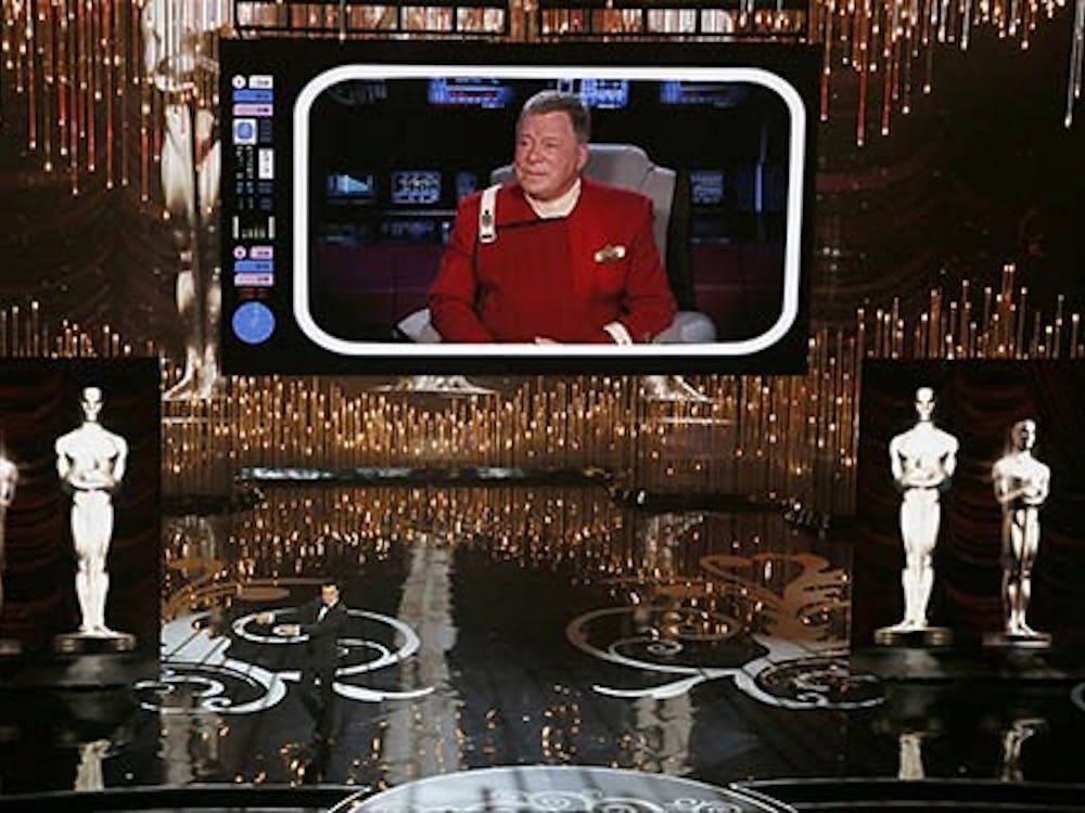 William Shatner and Seth MacFarlane banter during the 85th annual Academy Awards at the Dolby Theatre at Hollywood & Highland Center in Los Angeles, Calif., Feb. 24, 2013. MCT PHOTO