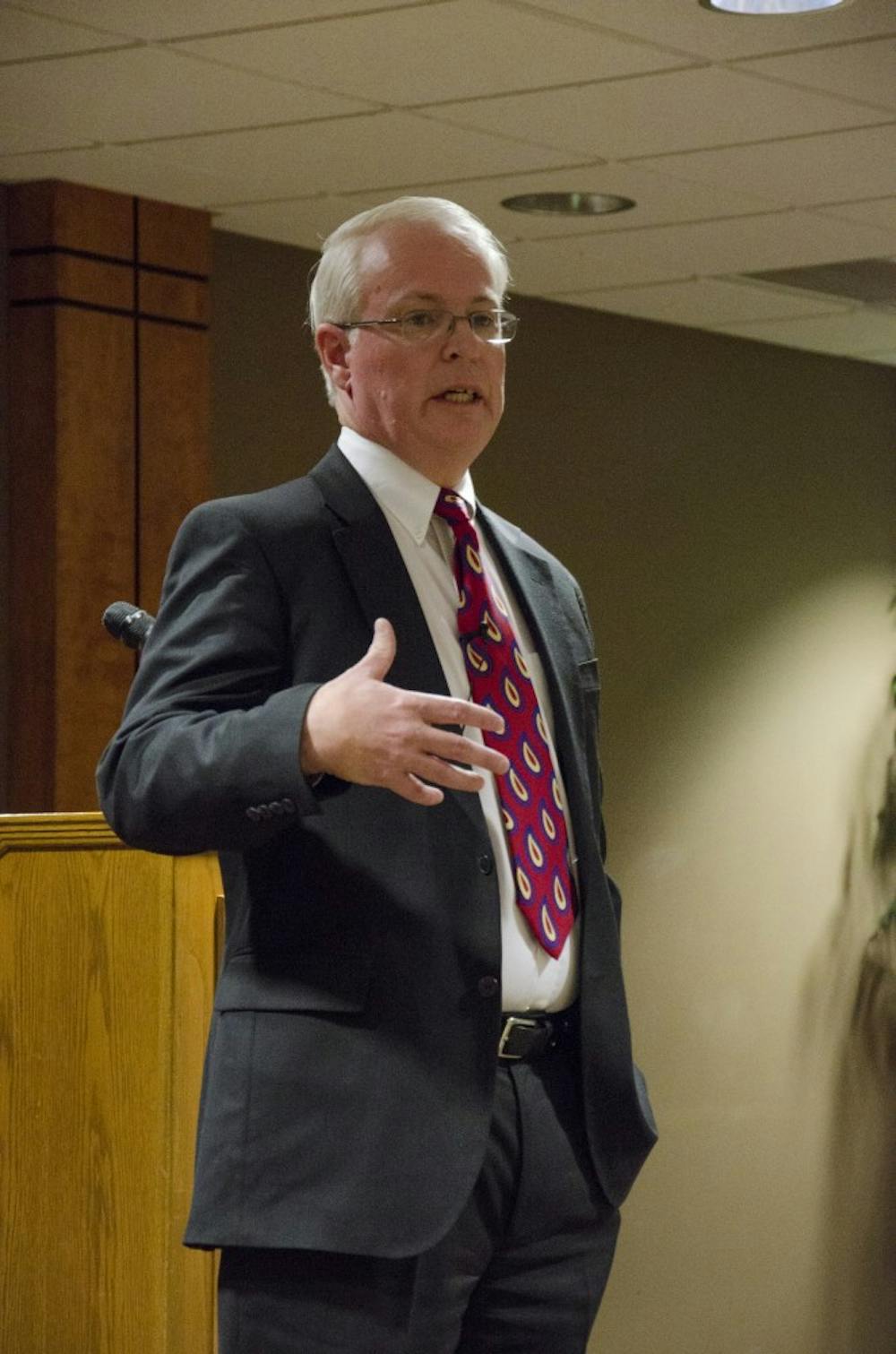 <p>Chris Ervin, current assistant vice chancellor for business affairs at the University of North Carolina, Charlotte is being considered for the vice president for business affairs position. DN PHOTO BREANNA DAUGHERTY</p>