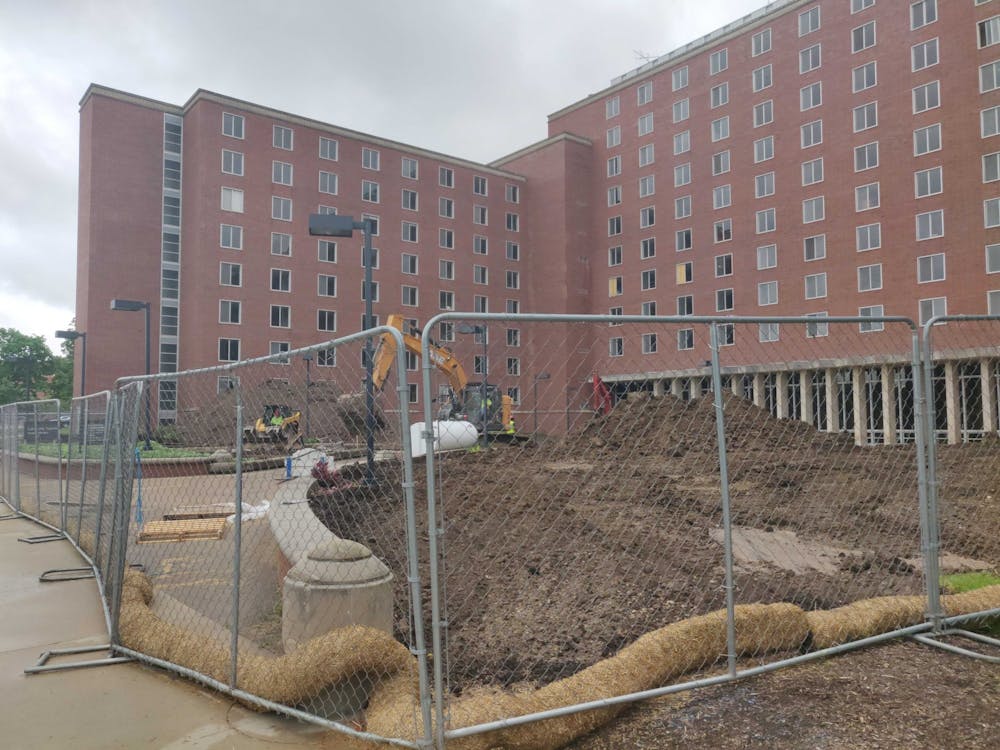 Work on the demolition of LaFollette Complex continues May 29, 2020. The Brayton/Clevenger portion of the complex will be the last portion of the complex that will remain open. Rohith Rao, DN
