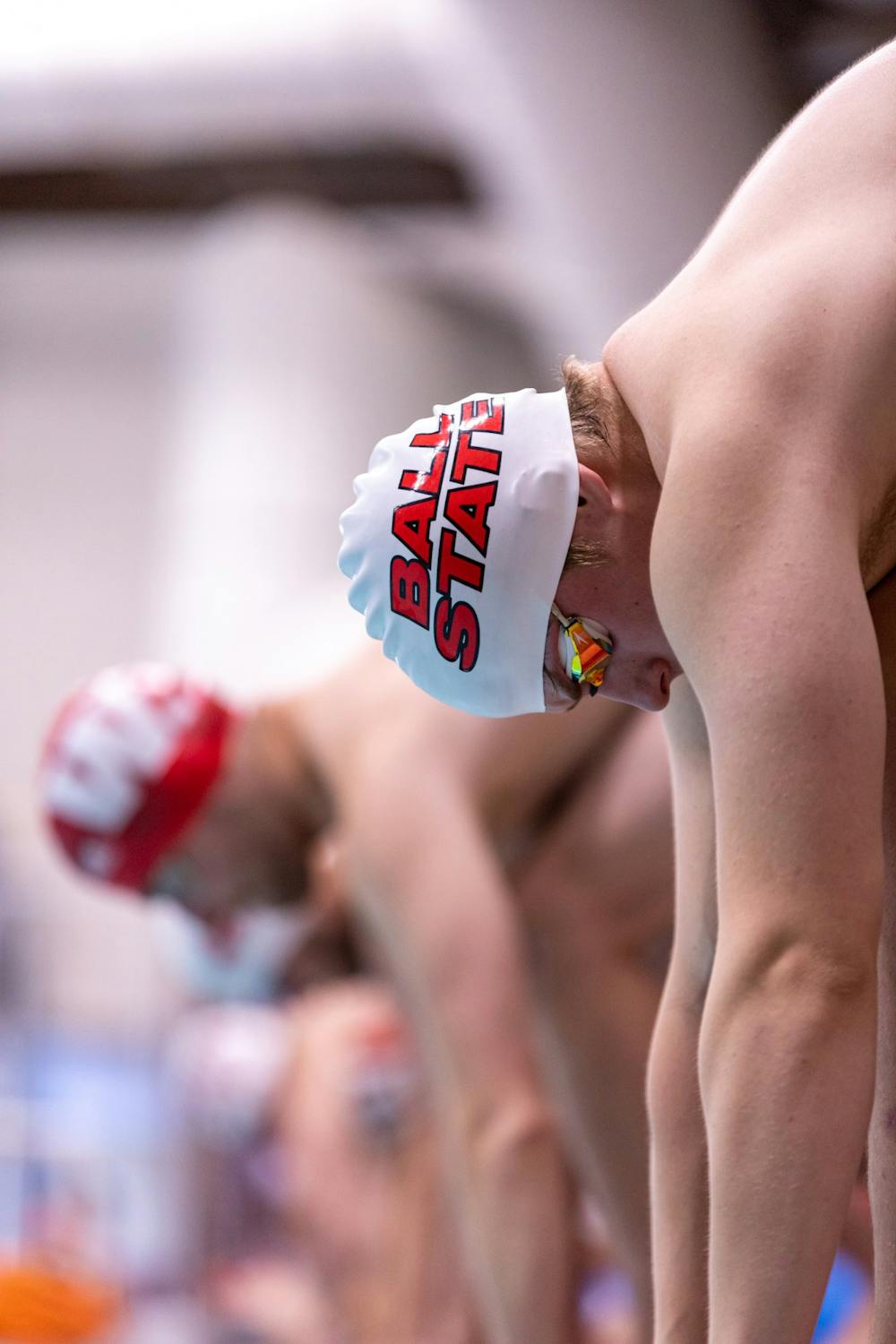 <p>Ball State Senior, Adam Pongracz competes in the 100-meter butterfly Nov. 2, 2019, at Lewellen Aquatic Center. He would finish 2nd in the event. <strong>Paul Kihn, DN</strong></p>
