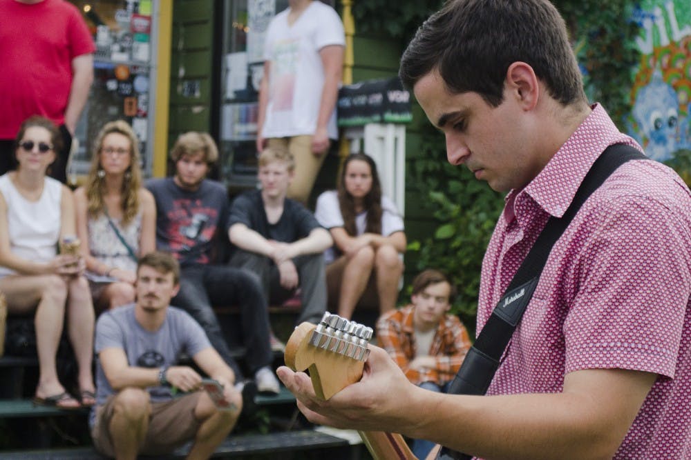 Plateau Below from Bloomington, Indiana, performed as the second band at VGR's Back to School Show on Aug. 29 at VGR. DN PHOTO BREANNA DAUGHERTY