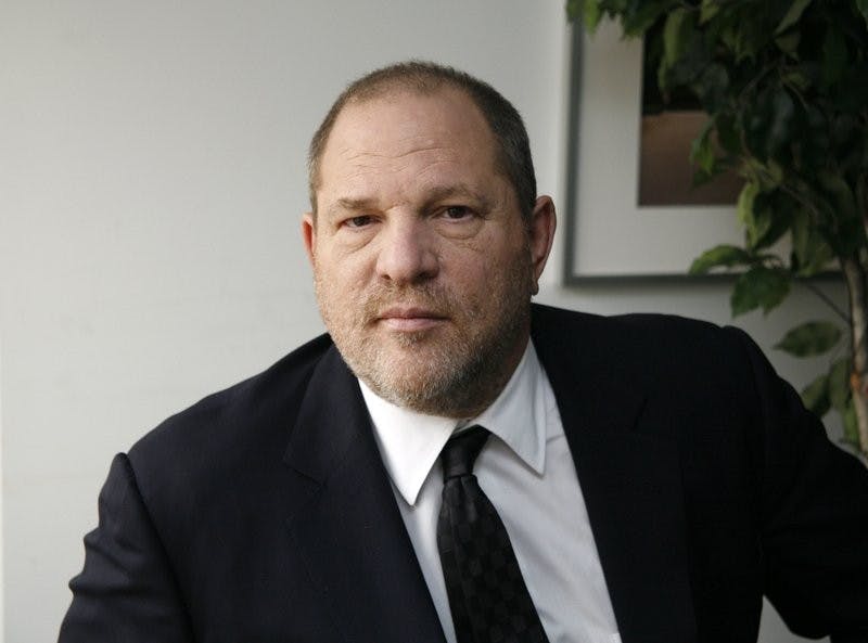 In this Nov. 23, 2011 file photo, producer Harvey Weinstein, co-chairman of The Weinstein Company, appears during an interview in New York. Weinstein faces multiple allegations of sexual abuse and harassment from some of the biggest names in Hollywood. John Carucci, Associated Press Photo, Photo Courtesy&nbsp;