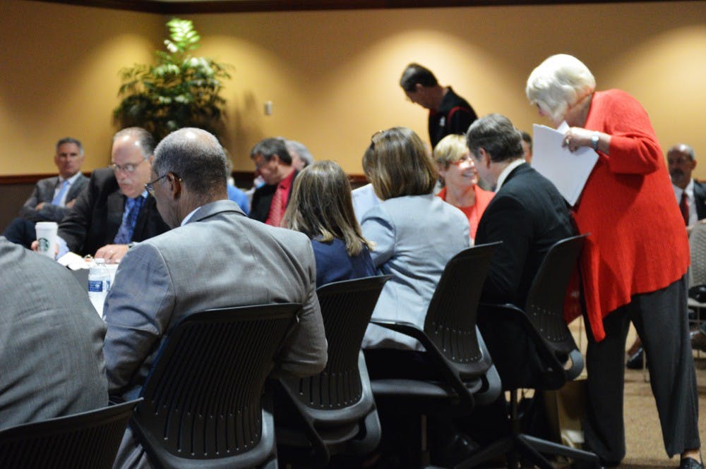 The Board of Trustees met in L.&nbsp;A. Pittenger Student Center on Friday morning to discuss an update on enrollment, give&nbsp;a presentation on a multicultural&nbsp;approach to community policing and more.&nbsp;Allie Kirkman // DN