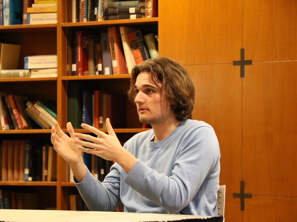 Caleb Trinoskey answered a question from the audience, Landon Jones. DN.