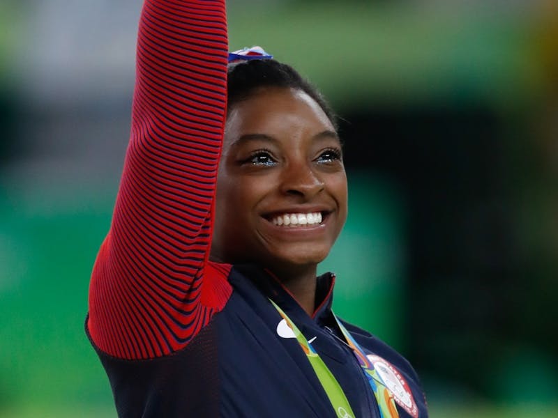 Simone Biles at the Rio Olympics in 2016. Biles dropped out of the competition at the 2021 Tokyo Olympics, but returned to compete on the balance beam and won bronze. Photo courtesy of Wikimedia 