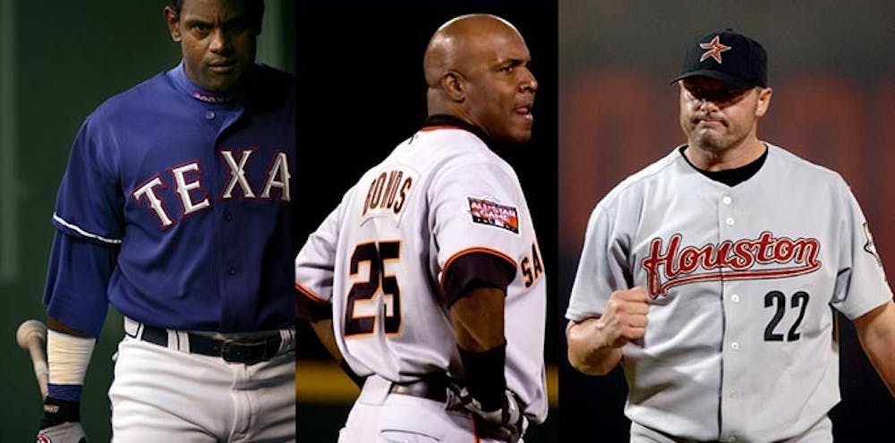 Steroid-tainted stars Sammy Sosa, Barry Bonds and Roger Clemens were denied entry to baseball's Hall of Fame. PHOTOS BY MCT