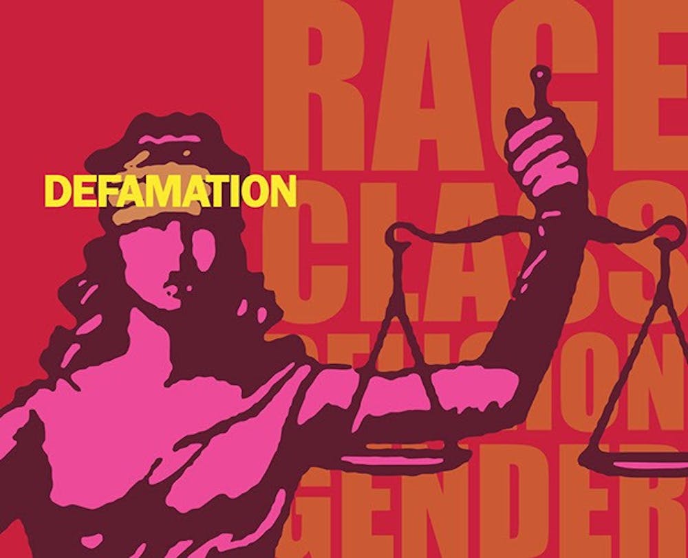 <p>Canamac Productions put on their 193rd performance for Ball State students called "Defamation" on Oct. 21 at Pruis Hall. The production focuses on ethics of race, religion, gender and class in a courtroom drama. <em>PHOTO COURTESY OF DEFAMATIONTHEPLAY.COM</em></p>