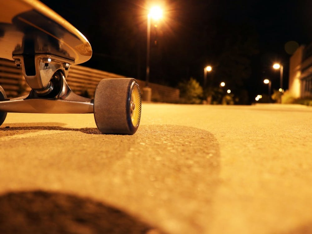 Students ride long boards, skateboards, and boosted boards around Ball State University’s campus. Jacob Haberstroh,DN