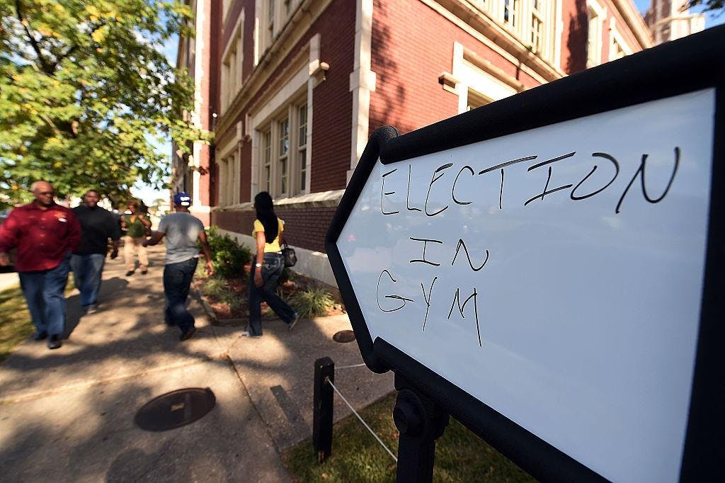 In an ongoing federal lawsuit, Indiana officials are defending a state law that bars student identification cards from being used as voter IDs. (Photo by Stacy Revere/Getty Images)