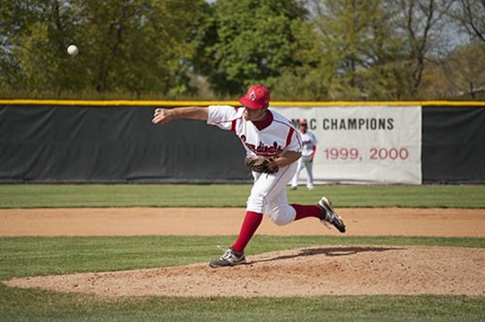 Junior Tyler Jordan pitches during the game Apr. 11, 2012 against Purdue. DN FILE PHOTO DYLAN BUELL