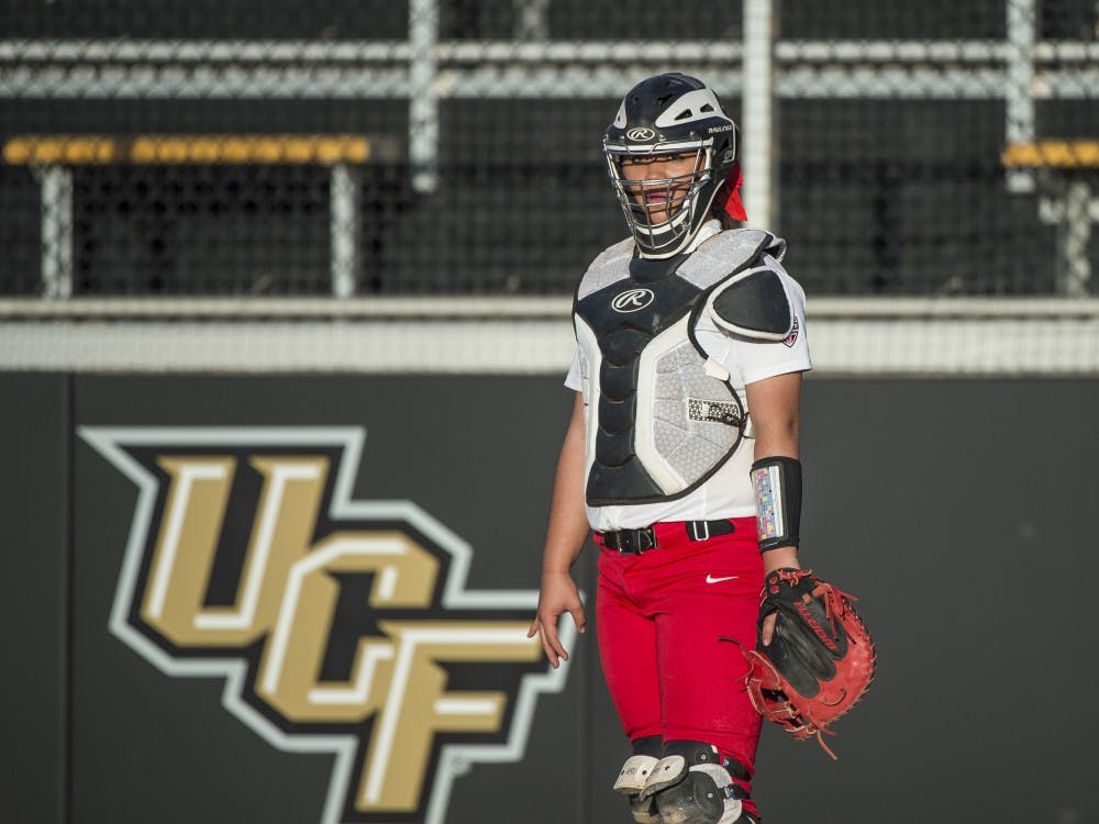 March 8, 2016: NCAA Softball game action between Ball State Cardinals and the UCF Knights in the UCF Spring Fling at UCF Softball Complex in Orlando, Florida