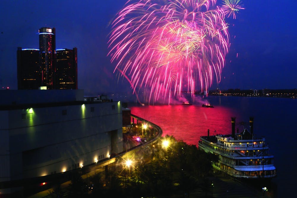The annual Ford Fireworks festival on Monday, June 22, 2015, at Hart Plaza in Detroit. (Ryan Garza/Detroit Free Press/TNS)