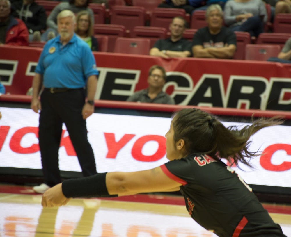 Ball State women's volleyball played Fort Wayne on Sept. 1 in John E. Worthen Arena. The Cardinals swept the Mastodons 3-0.