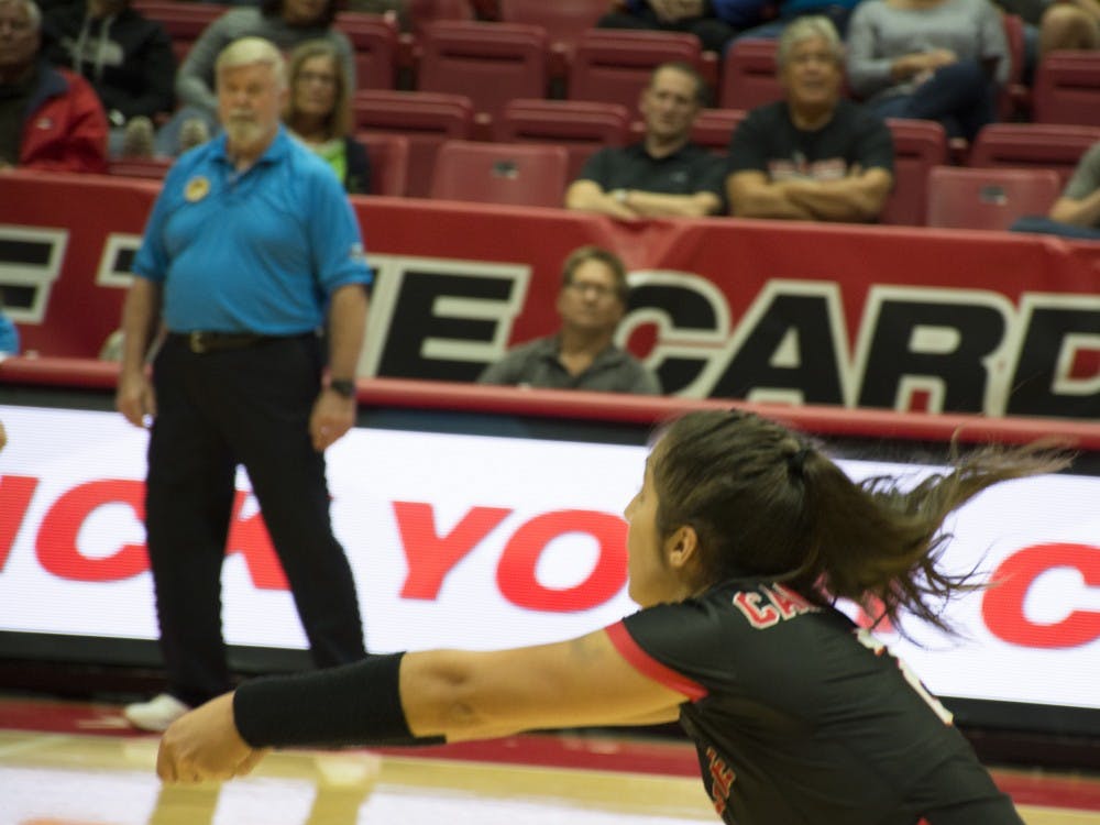 Ball State women's volleyball played Fort Wayne on Sept. 1 in John E. Worthen Arena. The Cardinals swept the Mastodons 3-0.