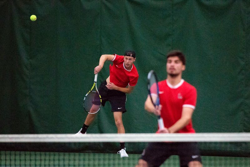 Ball State mens tennis competed against Toledo March 24. The Cardinals won 5-2.&nbsp;