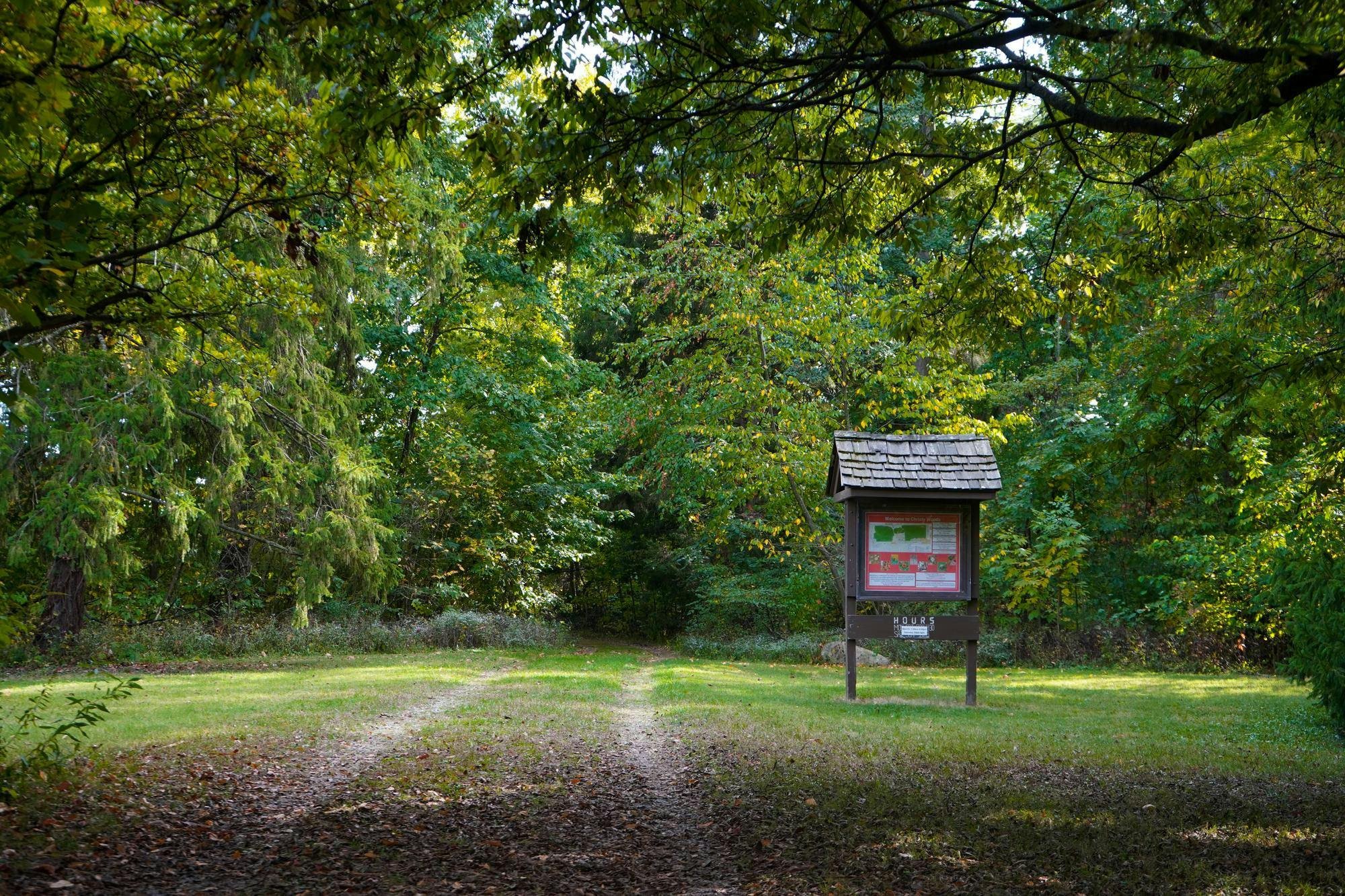 Entrance to Christy Woods Oct. 2 at Ball State University. Isabella Kemper, DN