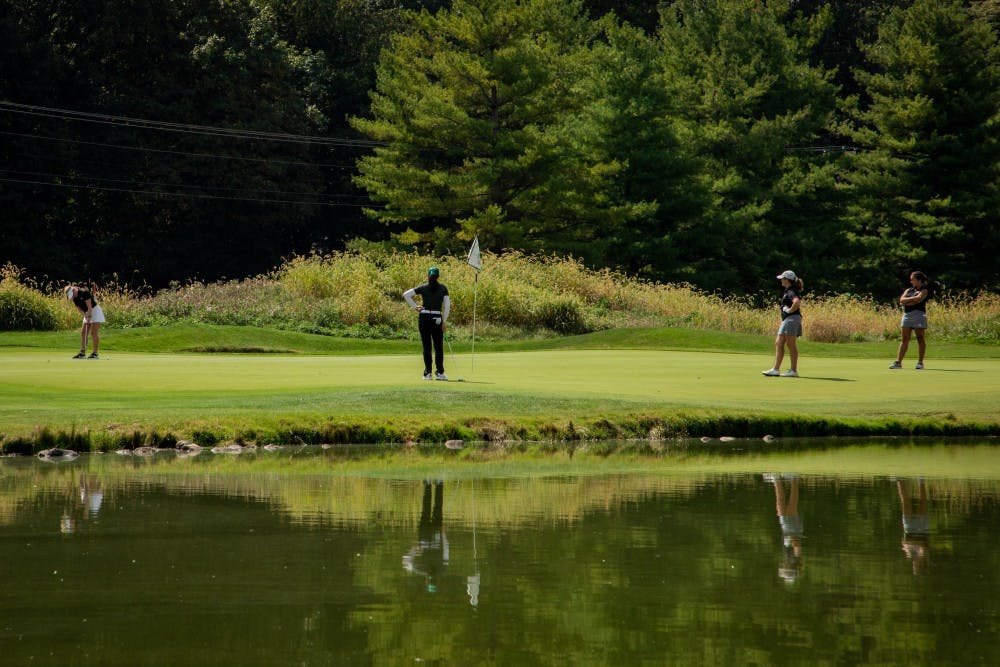 Ball State hosted the annual Cardinal Classic Golf Outing Sept. 16, 2019, at the Players Club at Woodland Trails in Yorktown, Ind. The Cardinals finished first of 11 teams. Eric Pritchett, DN