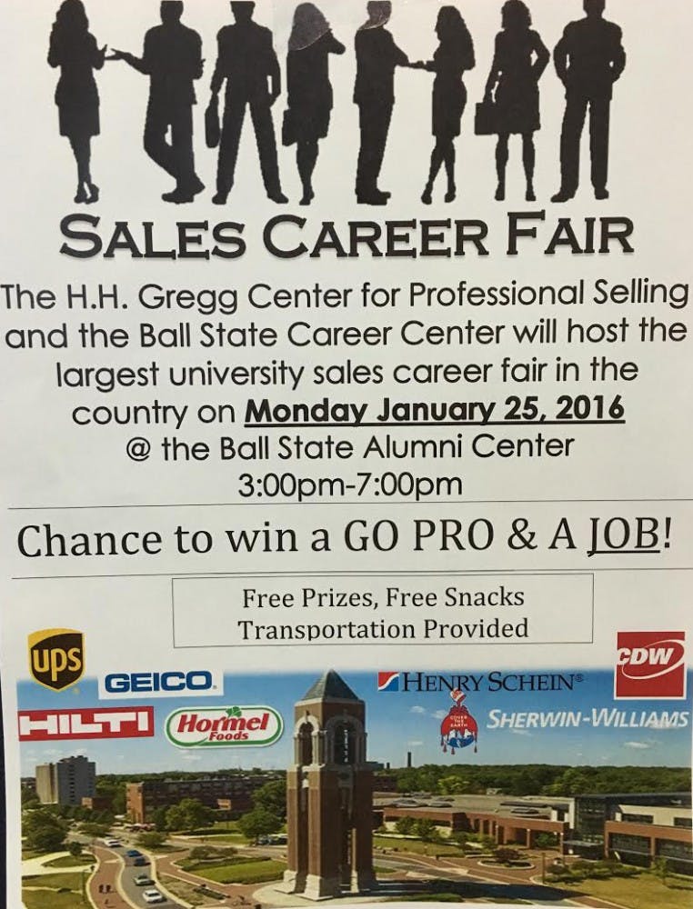 The Sales Career Fair is Jan. 25 in the Ball State Alumni Center.&nbsp;DN PHOTO MICHELLE KAUFMAN&nbsp;
