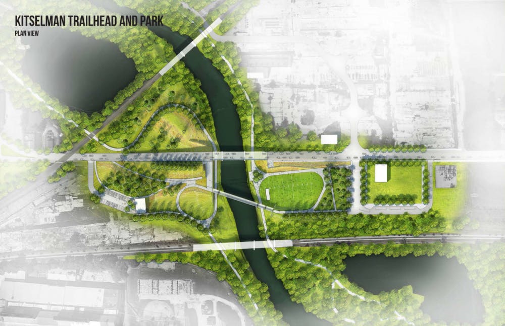 Kitselman Trailhead and Park Plan View // cityofmuncie.com