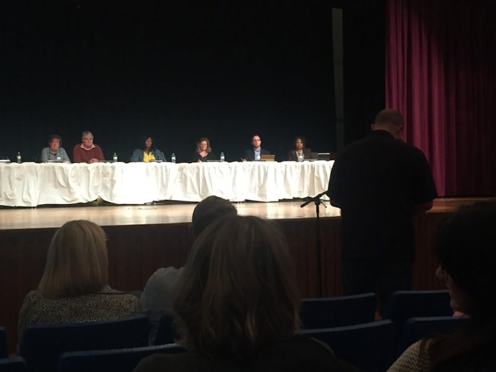 <p>The school board decided to postpone voting on any budget reduction plans until community meetings take place where community members will be able to voice their thoughts. <strong>Max Lewis, DN File</strong></p>