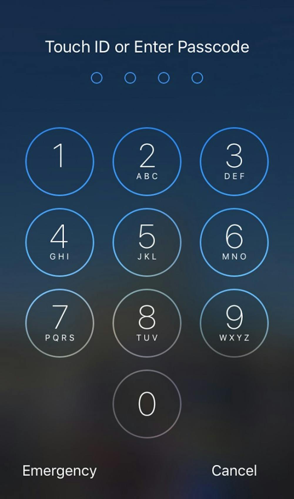 <p>Faculty and staff are now being required to have a PIN number, or passcode, on their phone if they want to access their Ball State email on the device. <em>PHOTO COURTESY OF APPLE</em><em> INC.</em></p>