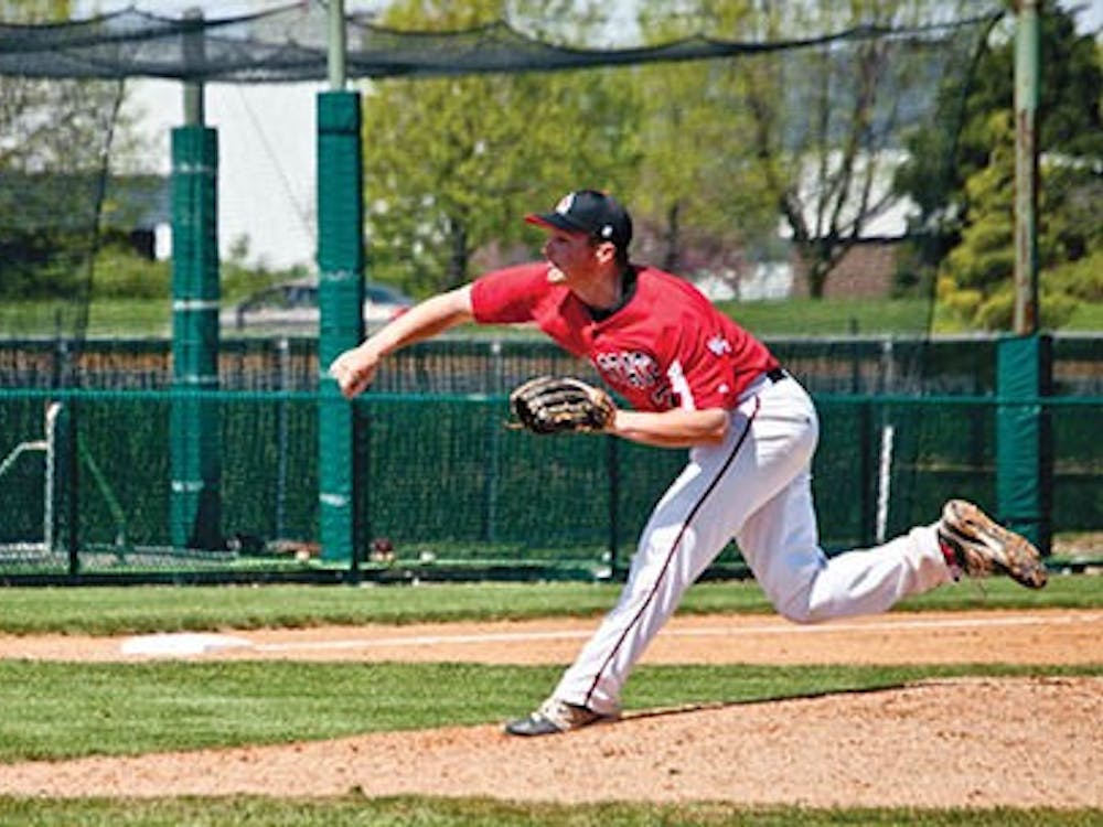 T.J. Weir delivers his pitch against Miami on April 7, 2012. Wier hit a two-run home run for Ball State who had a 3-0 lead at the time during its game this weekend against Middle Tennessee for a final score of 5-1. DN FILE PHOTO JONATHAN MIKSANEK