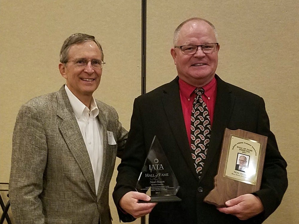 Ball State head athletic trainer Neal Hazen after his induction into the IATA Hall of Fame. Troy Hershman, Photo Provided