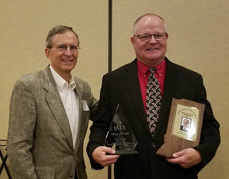 Ball State head athletic trainer Neal Hazen after his induction into the IATA Hall of Fame. Troy Hershman, Photo Provided