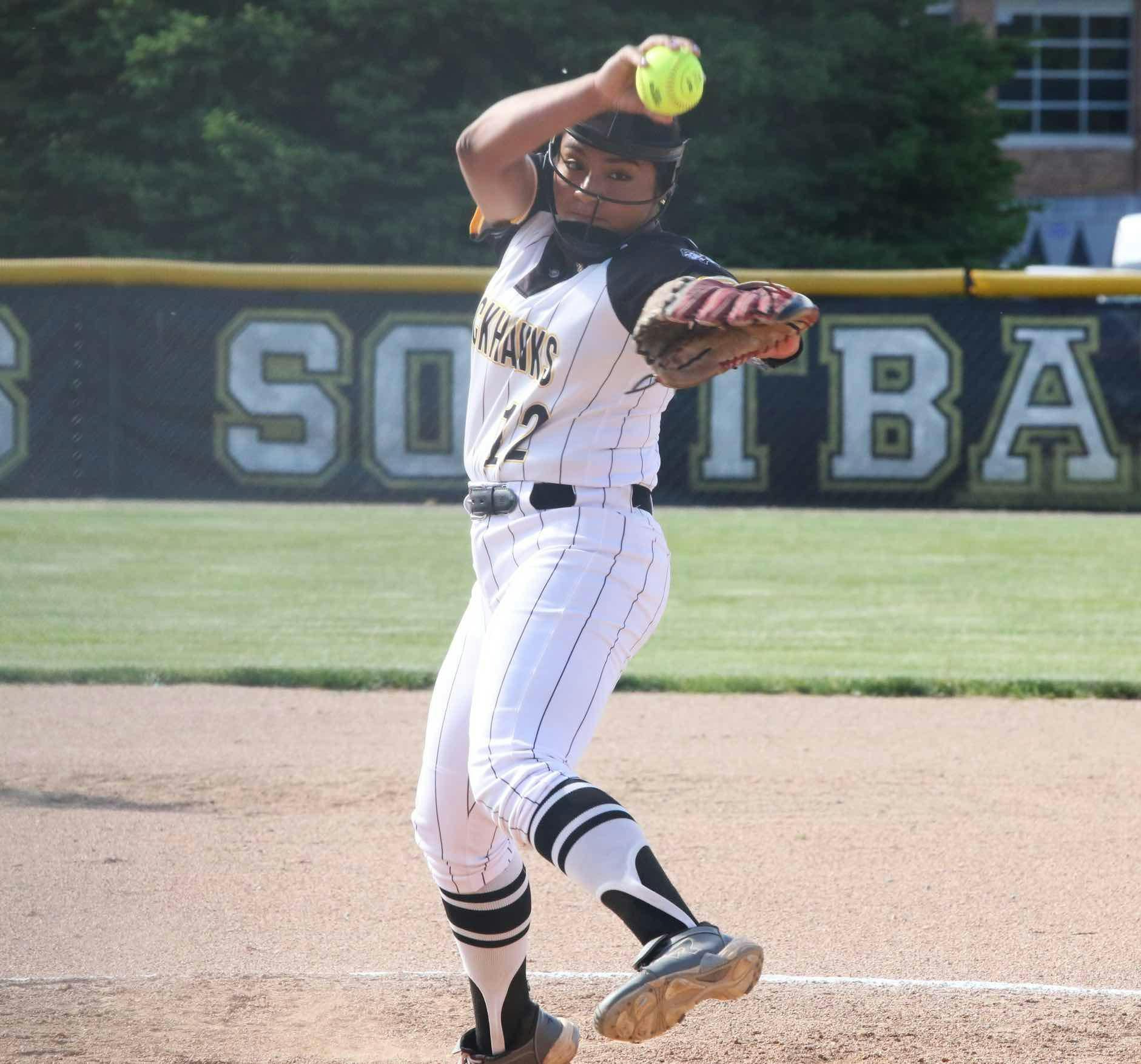 Cowan senior pitcher Tatum Rickert winds up May 25 during the Sectional #55 championship game at Daleville Junior/Senior High School. Zach carter, DN. 