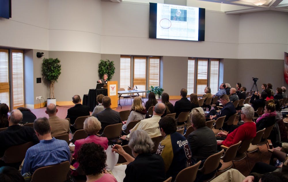 The Benjamin V. Cohen Peace Conference: Peace in Troubled Times was held in the Alumni Center April 6 and 7. Community members present strategies, research and recommendations related to peacemaking during the conference.