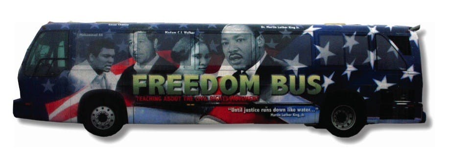The Freedom Bus project began in 2005 when MITS donated a retired bus to the MLK Dream Team for the mobile museum to teach about the civil rights movement. Students will create designs for the exhibit through Ball State immersive learning courses, highlighting civil rights leaders and the local heroes in 