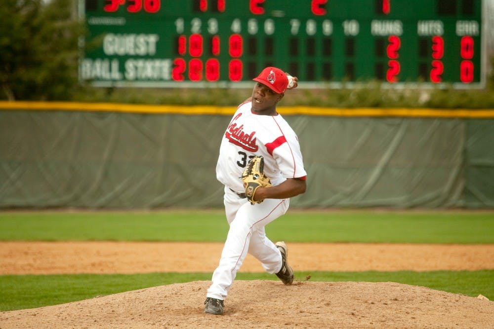 Perci Garner, former Ball State pitcher, was called up on Aug. 31 by the Cleveland Indians. In the 2010 Major League Baseball Draft, Garner was drafted by the Philadelphia Phillies in the second round.&nbsp;Ball State Photo Services // Photo Provided&nbsp;