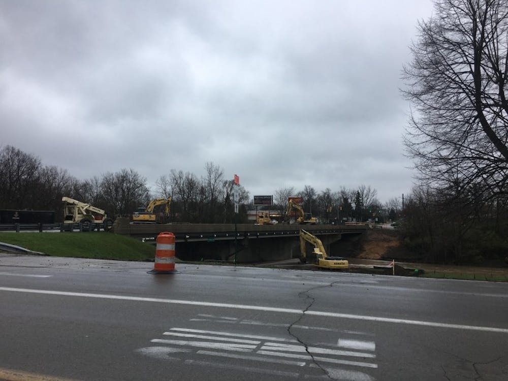 <p>The Burlington drive bridge over the Muncie bypass is expected to reopen ahead of schedule. Grace Ramey, DN File</p>